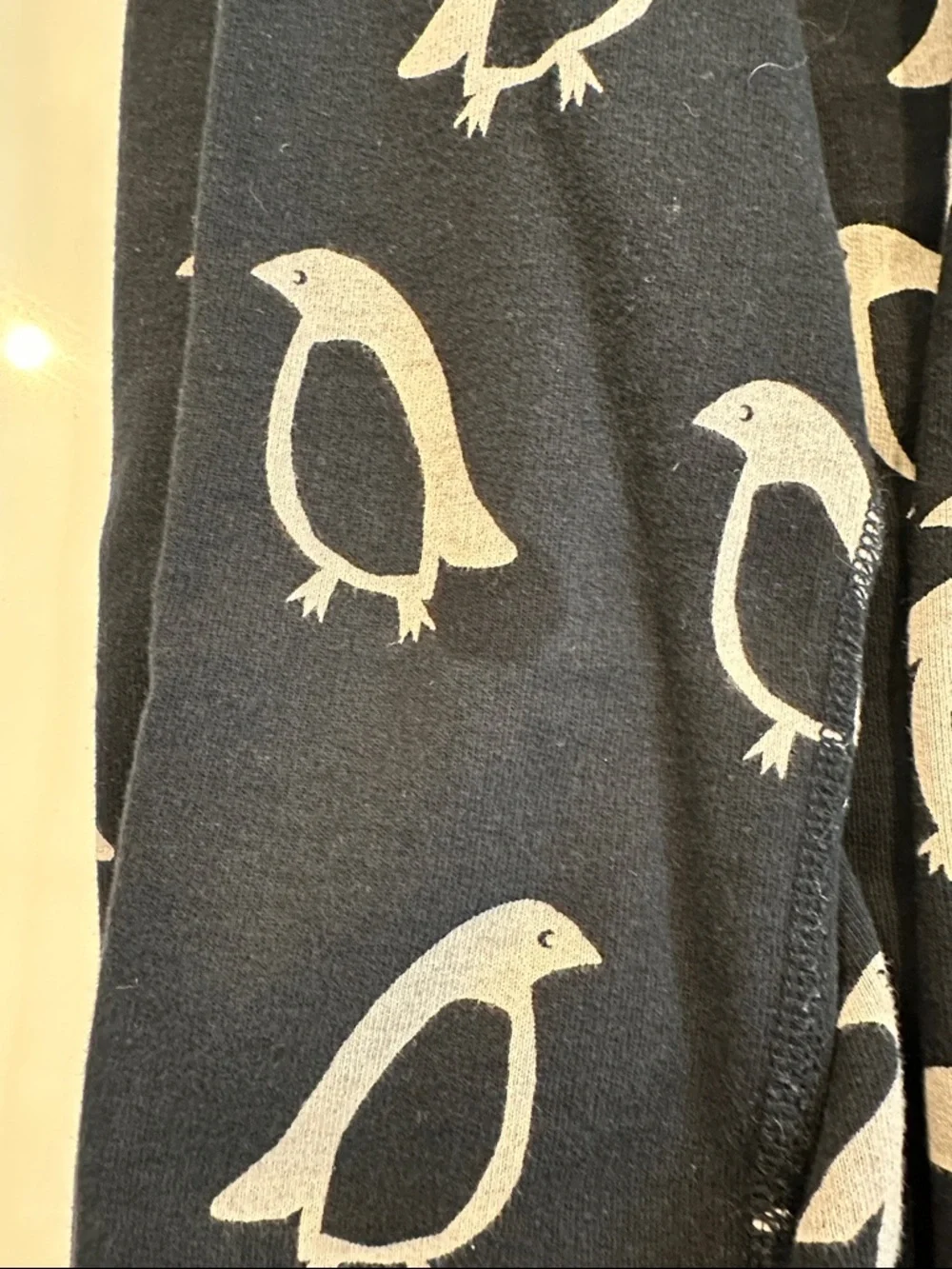 Hanna Andersson Kids Penguin Sweatshirt and Striped Leggings Set Black White‎ 10